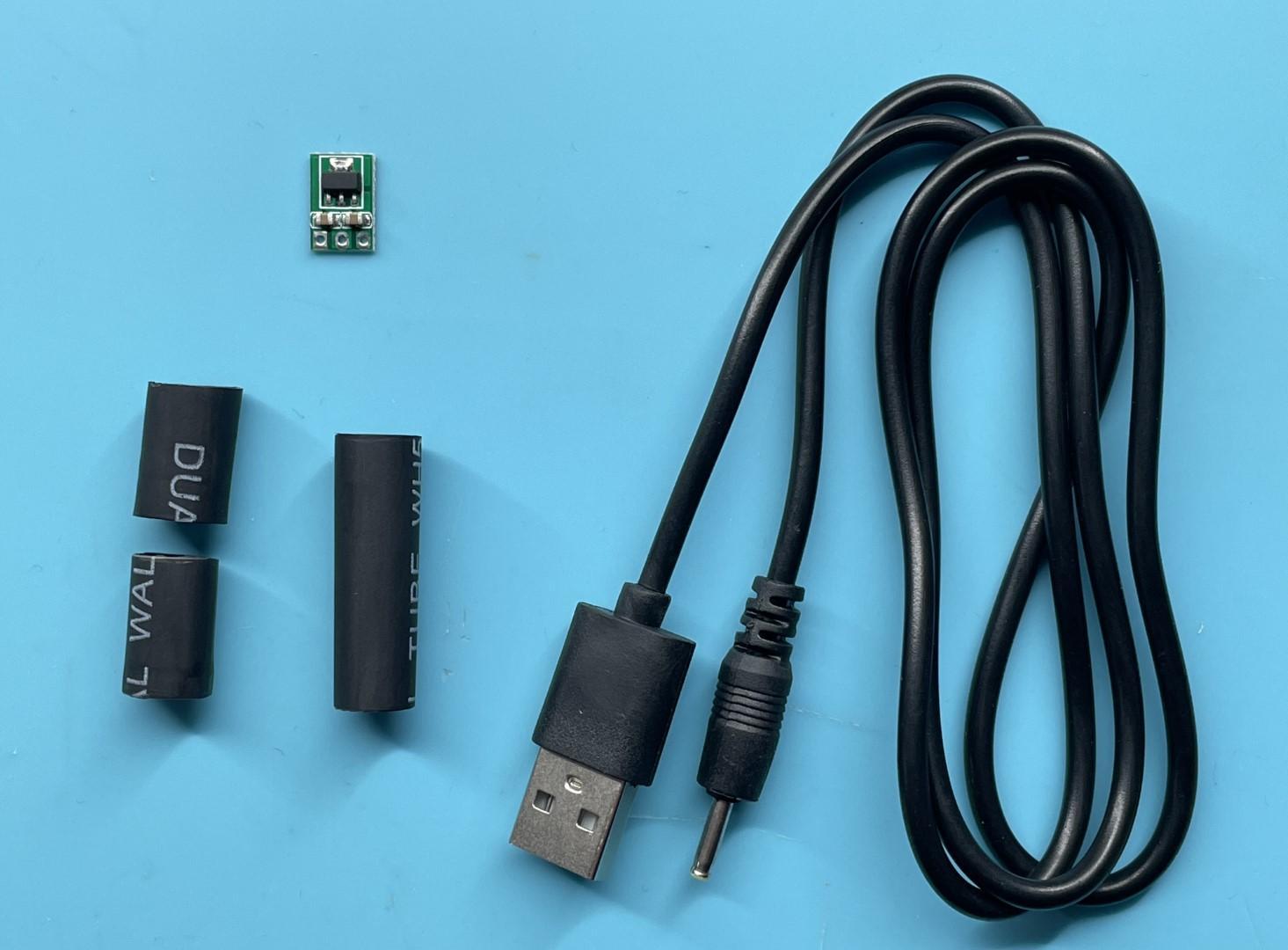 Parts I used (make the longer heatshrink longer than this!)